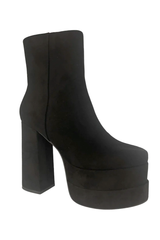 Double Platform Chunky Heel Ankle Bootie