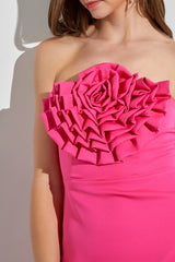 Ruffle Flower Detail Dress
